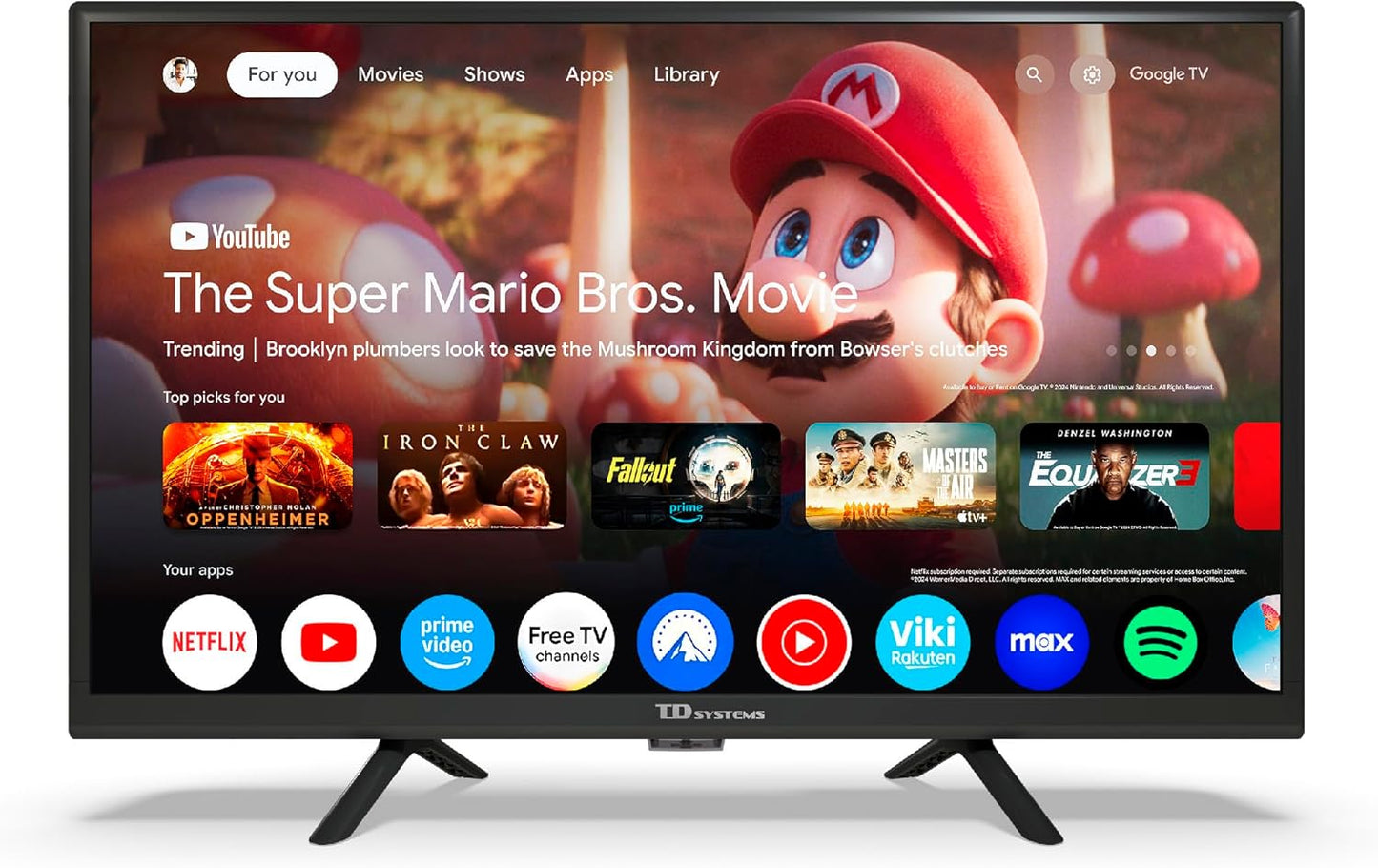 TD Systems - Smart TV 24 Pulgadas, Television TDT HD