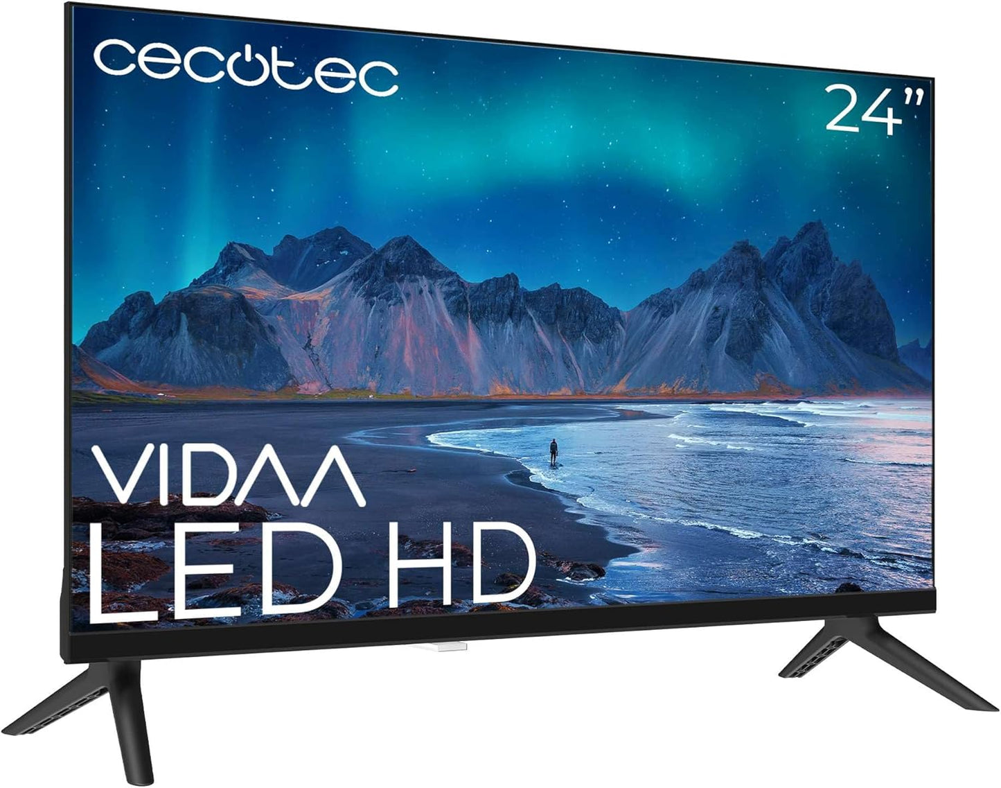 Cecotec Smart TV, Televisor LED de 24 Pulgadas Resolución HD A5 Series ALH50024
