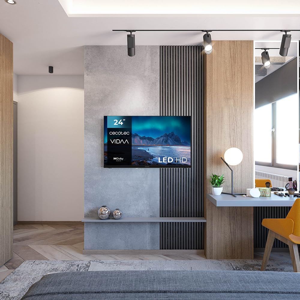 Cecotec Smart TV, Televisor LED de 24 Pulgadas Resolución HD A5 Series ALH50024