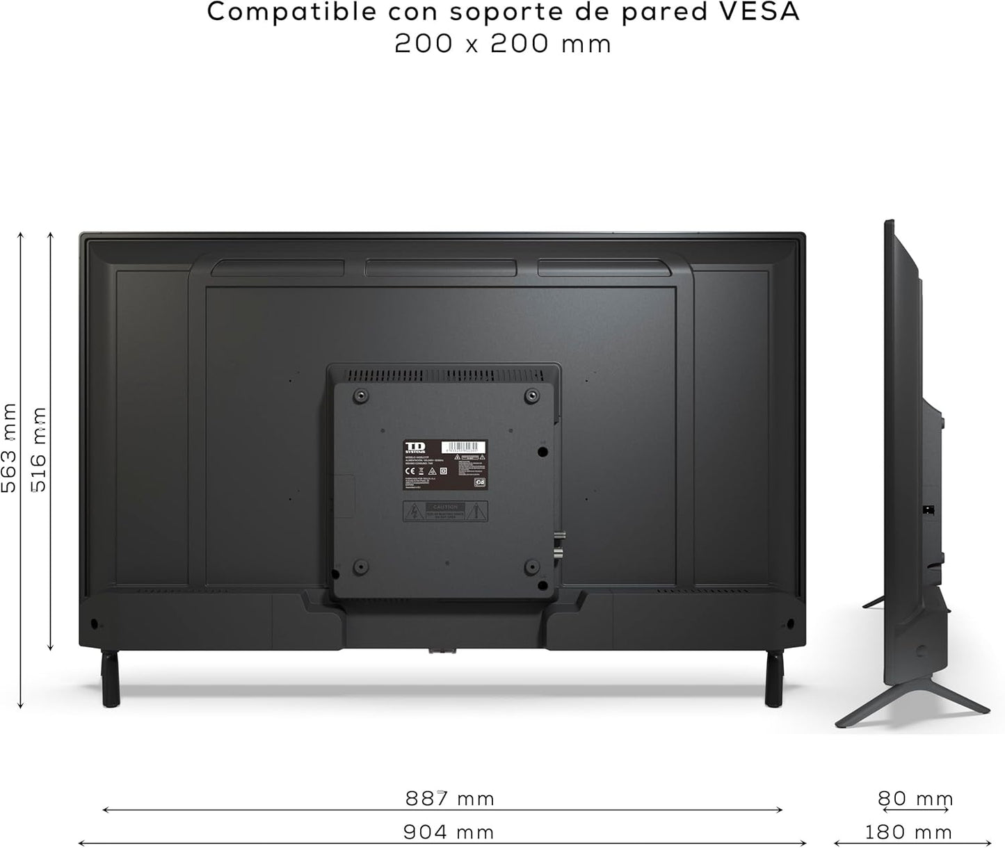 TD Systems - Televisor 40 Pulgadas 3 años de garantía (No Smart TV)
