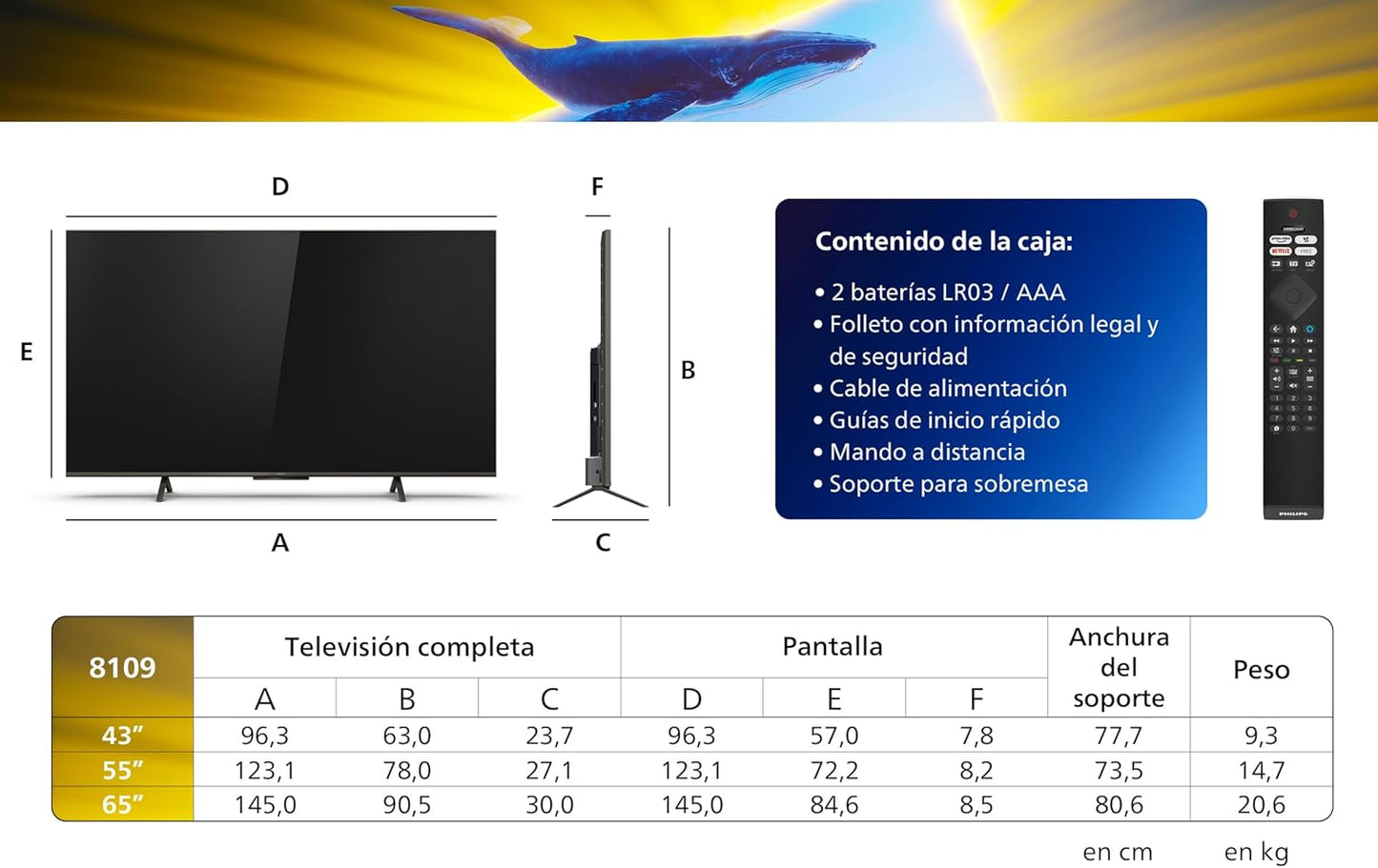 Philips Ambilight 43PUS8109 Smart TV 4K LED