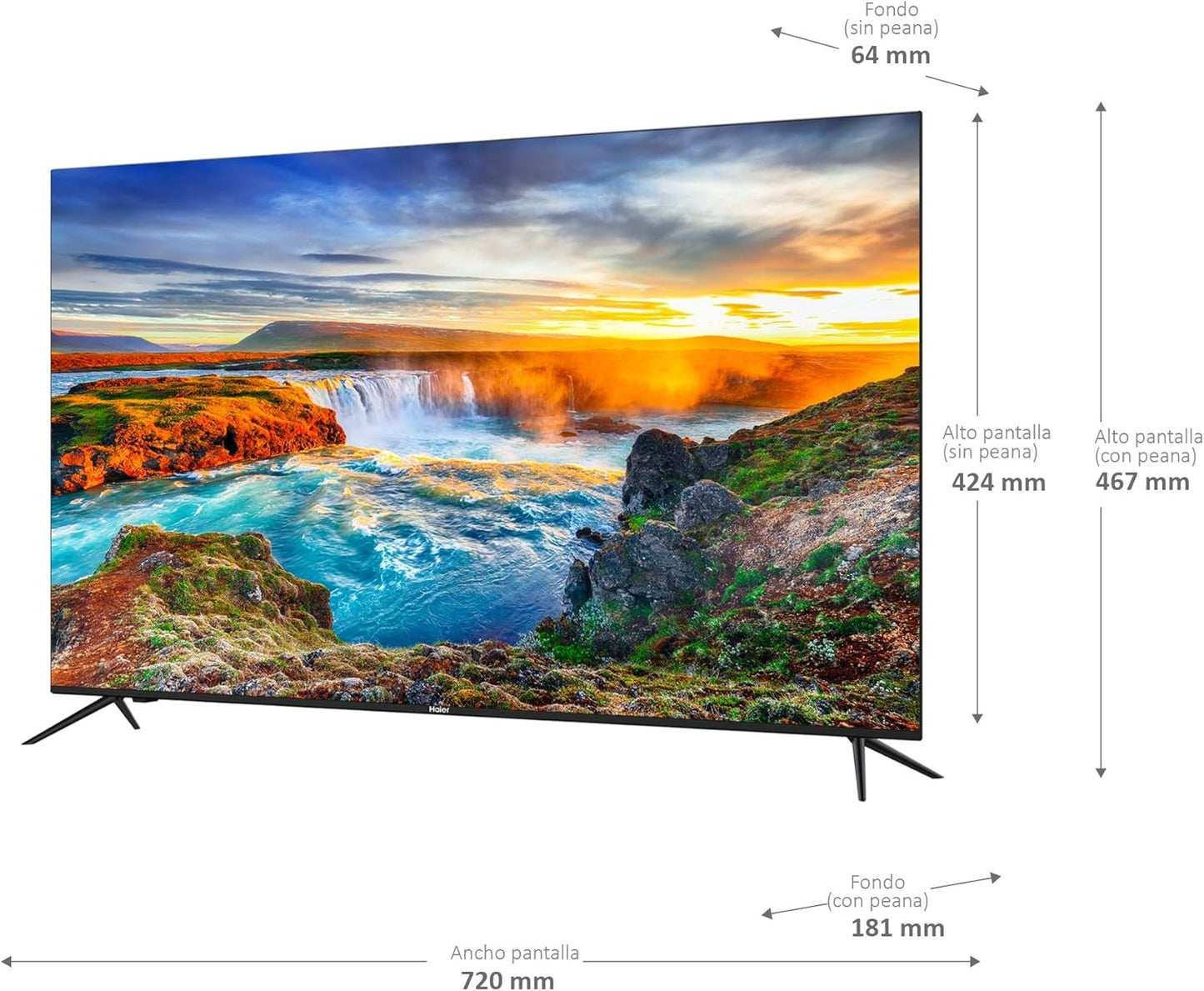 Haier Direct LED Full HD H32K702FG - 32", Smart-TV