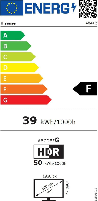 Hisense 40A4Q - FullHD Smart TV 40 Pulgadas