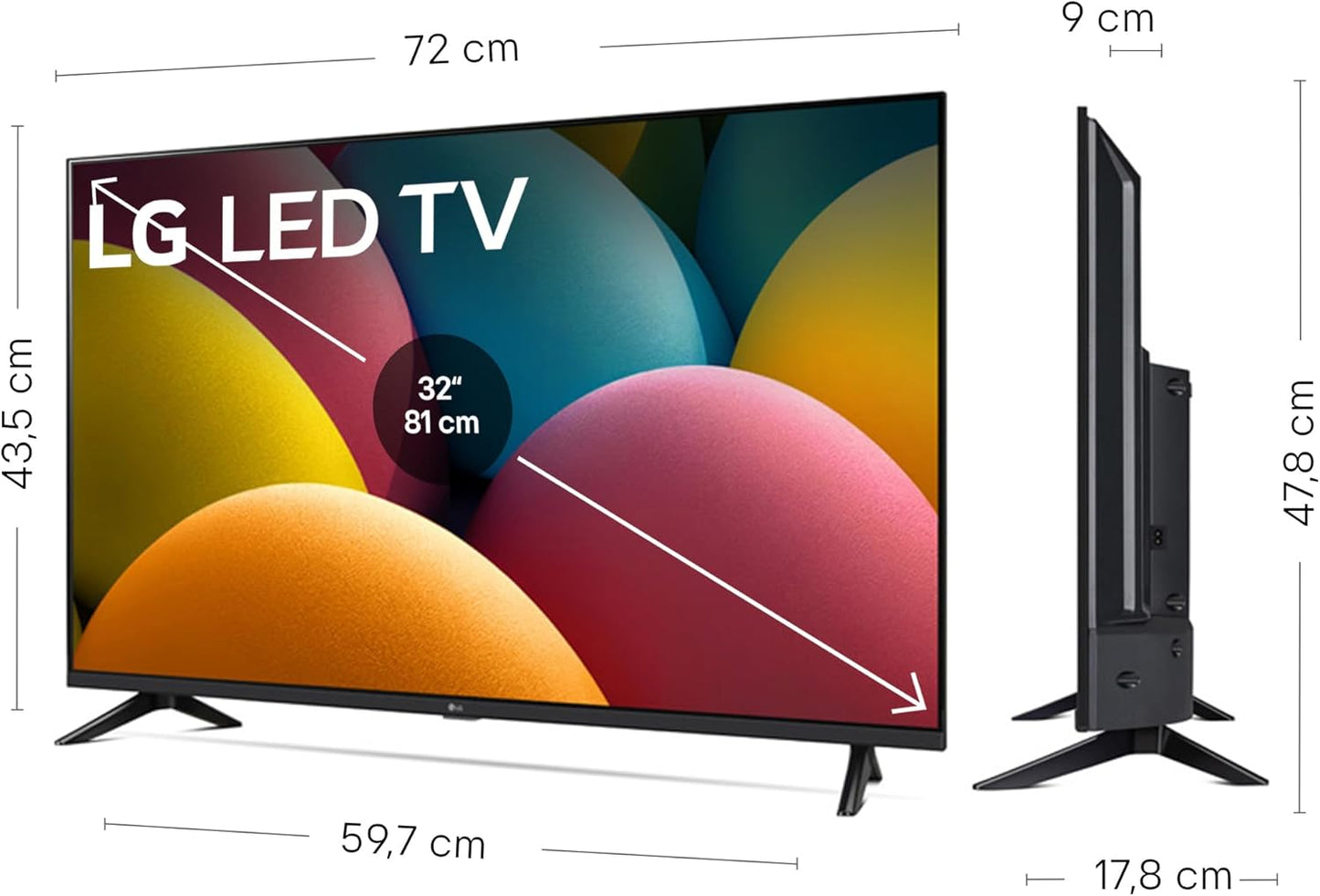 LG 32LR60006LA - TV 32" FHD (80 cm), Smart TV