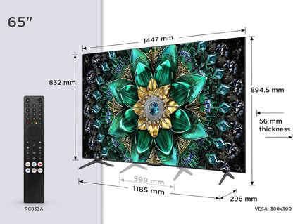 TCL 65Q6C 65 Inch QD Mini LED TV, 4K HDR Premium