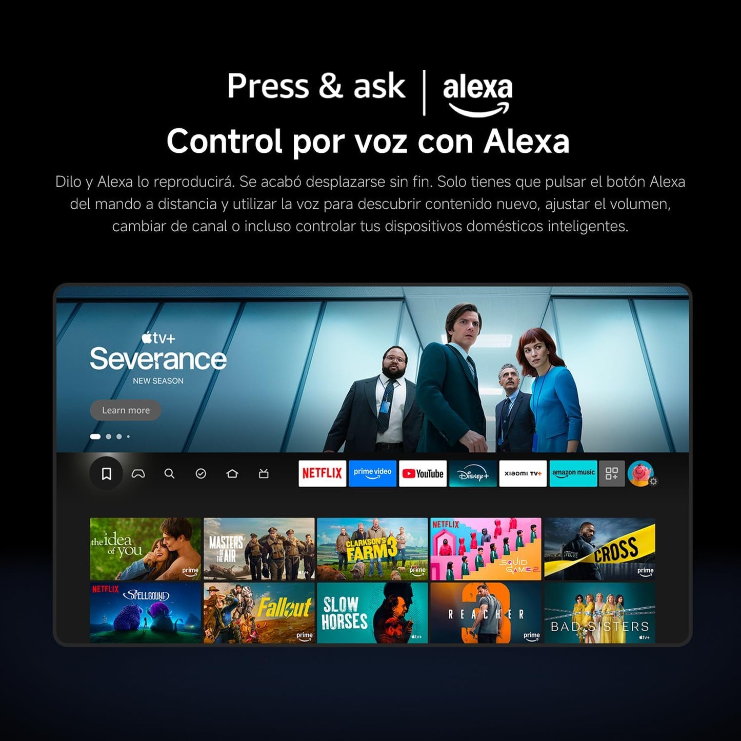 XIAOMI TV F 32, 32 Pulgadas (81 cm), HD, Smart TV, Fire OS7, Control por Voz Alexa, Dolby Audio, DTS Virtual:X, DTS-HD, Compatible con Apple AirPlay, 2025
