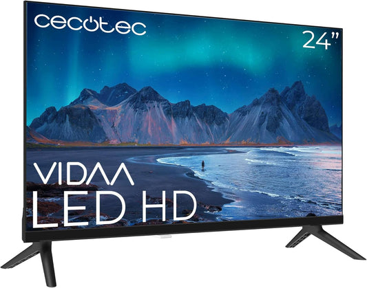 Cecotec Smart TV, Televisor LED de 24 Pulgadas Resolución HD A5 Series ALH50024