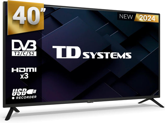 TD Systems - Televisor 40 Pulgadas 3 años de garantía (No Smart TV)
