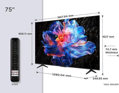 TCL 75V6C 75” Direct LED Smart TV, 4K HDR