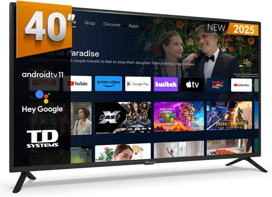 TD Systems - Smart TV 40 Pulgadas Full HD, Television TDT HD
