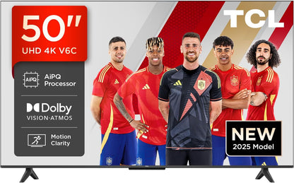 TCL 50V6C 50” Direct LED Smart TV, 12K HDR, Powered by Google TV