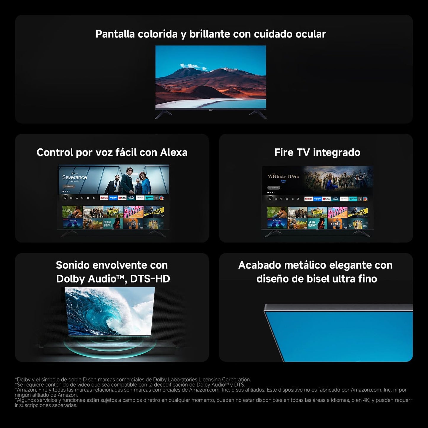 XIAOMI TV F 32, 32 Pulgadas (81 cm), HD, Smart TV, Fire OS7, Control por Voz Alexa, Dolby Audio, DTS Virtual:X, DTS-HD, Compatible con Apple AirPlay, 2025