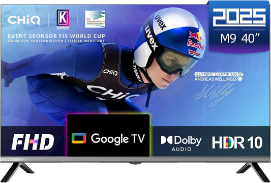 CHiQ L40M9G Smart TV de 40 Pulgadas (100 cm), HDR10, Google TV