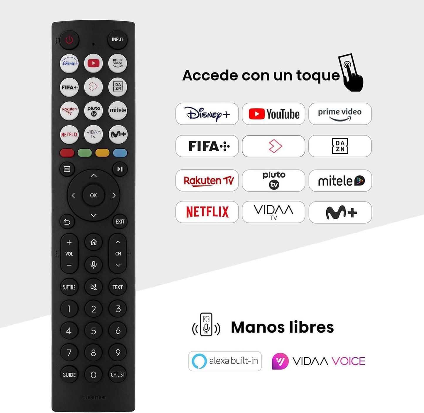 Hisense 65E6NT - UHD 4K,VIDAA Smart TV, 65 Pulgadas