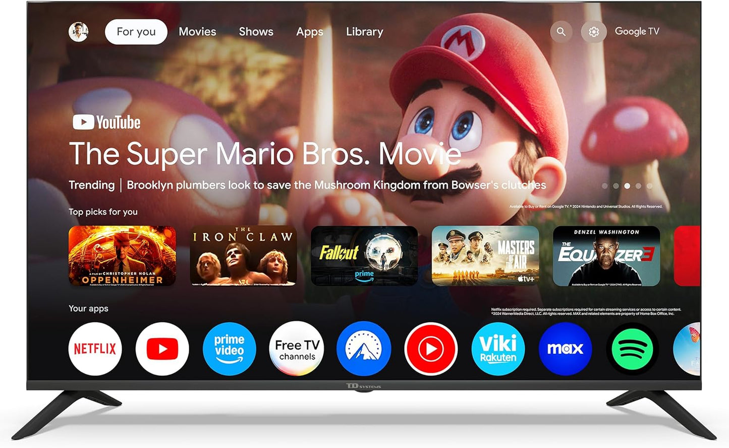 TD Systems - Smart TV 50 Pulgadas 4K Android 14
