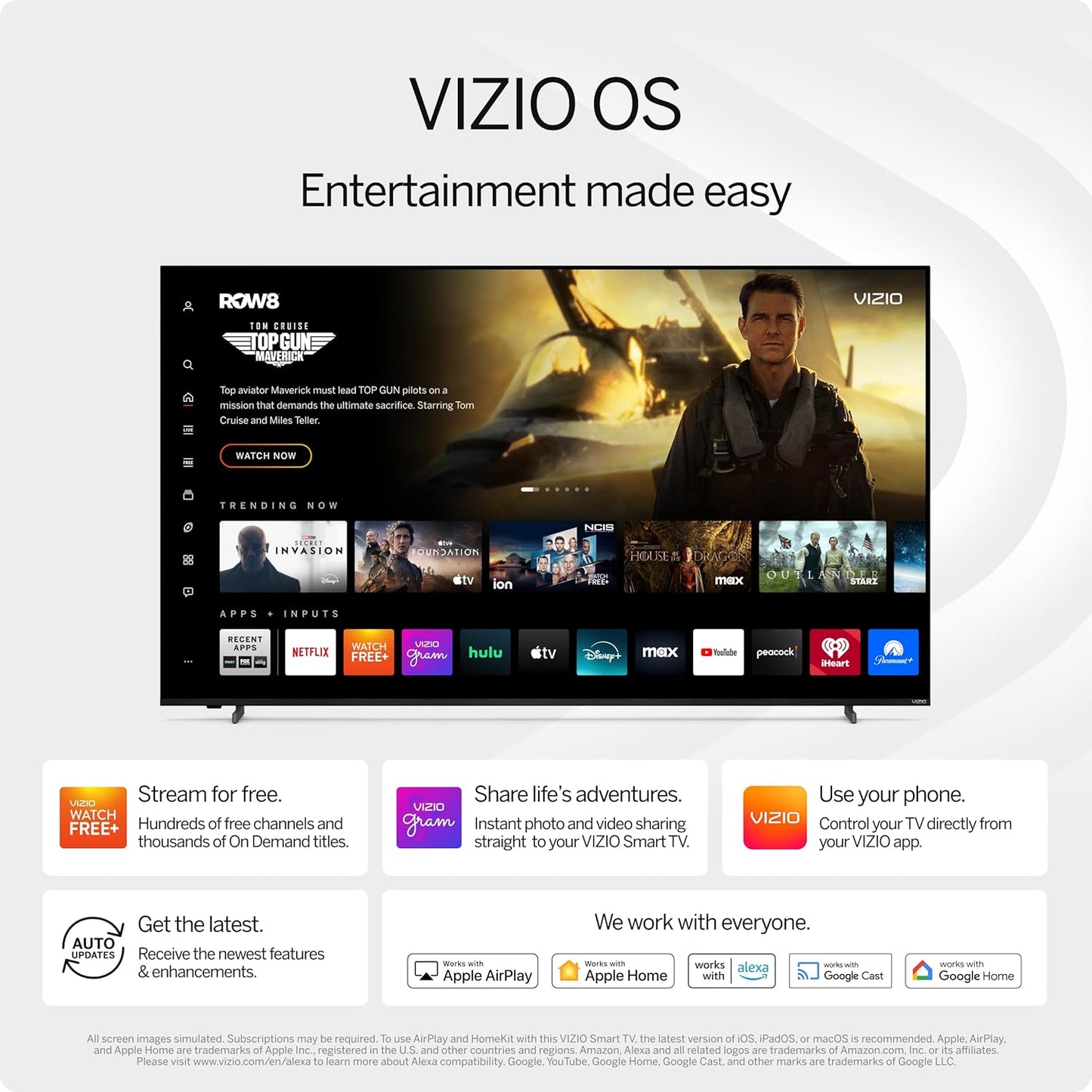 VIZIO Smart TV Full HD 1080p de 40 pulgadas
