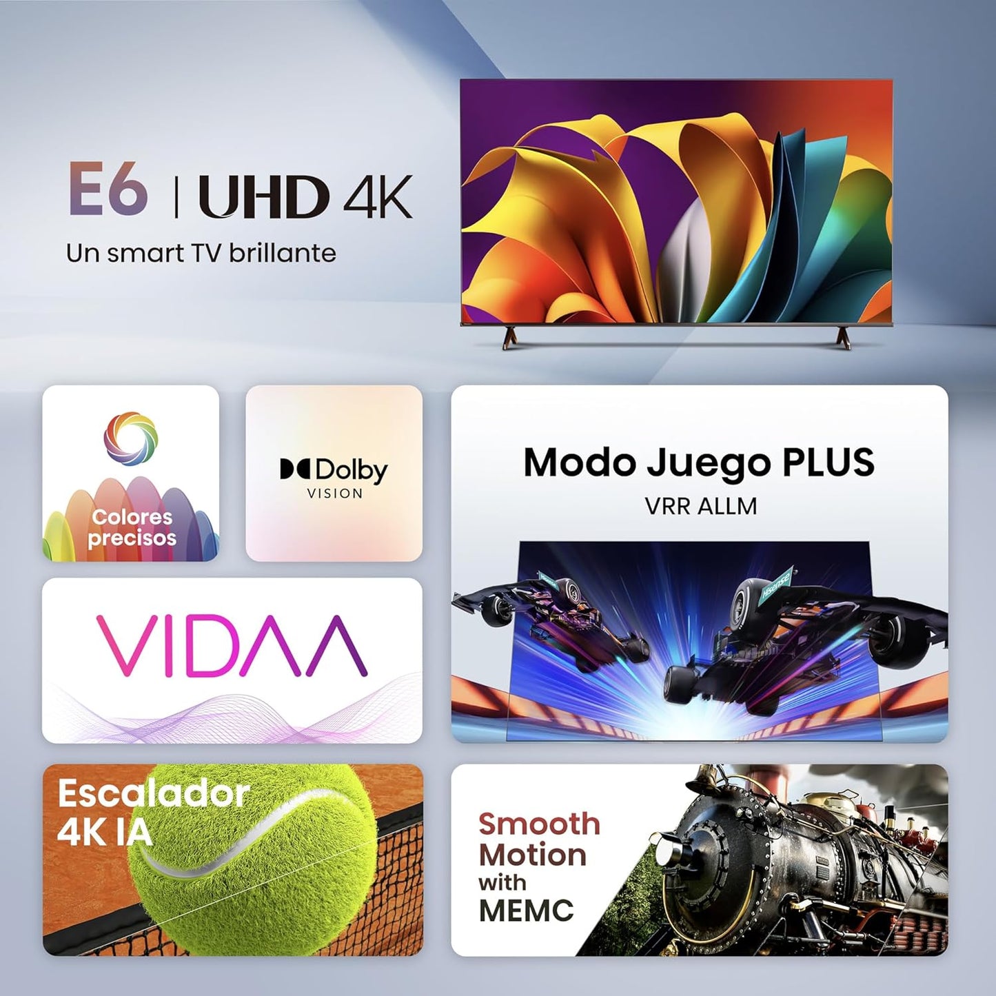 Hisense 65E6NT - UHD 4K,VIDAA Smart TV, 65 Pulgadas
