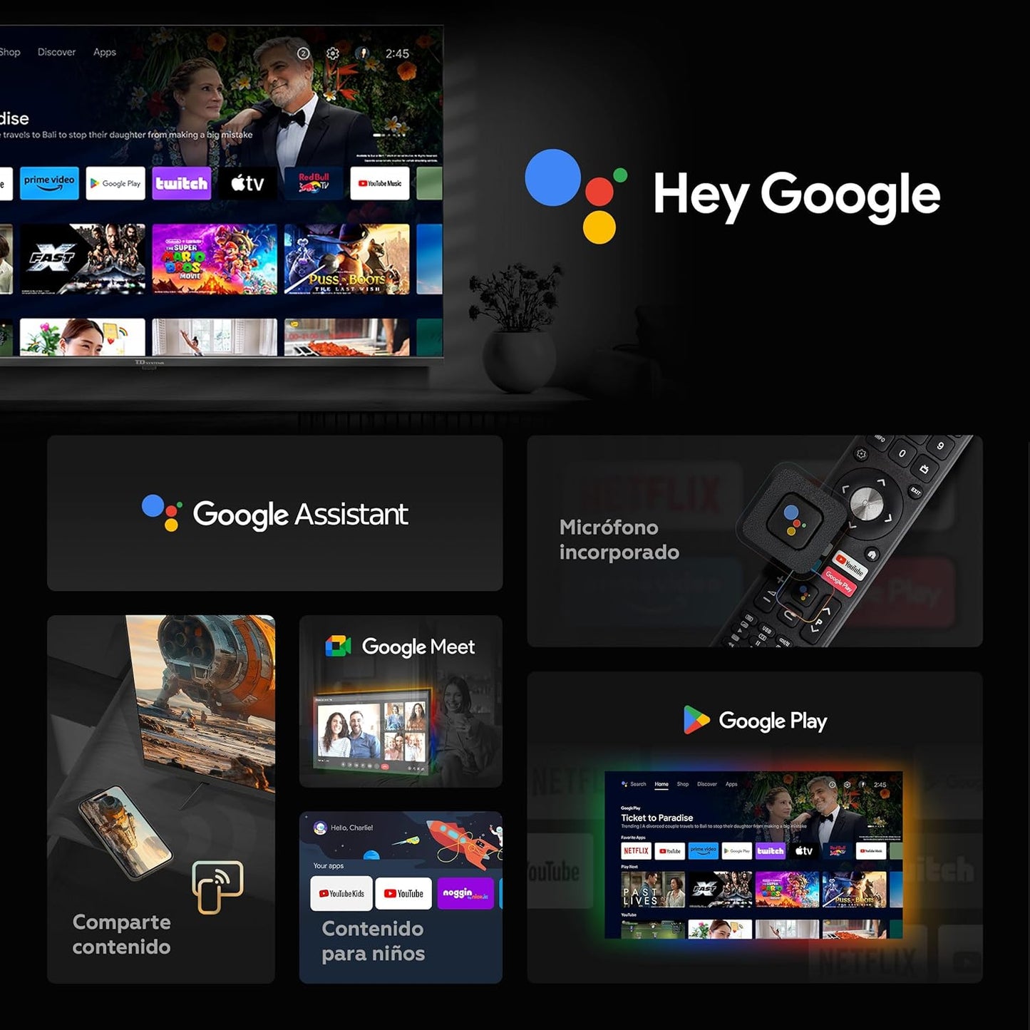 TD Systems - Smart TV 50 Pulgadas 4K Android 14
